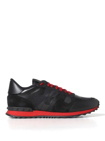 GIÀY VALENTINO GARAVANI Rockrunner suede and leather trainers