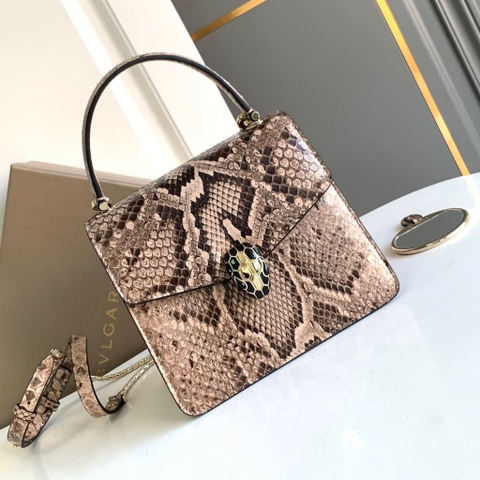TÚI BVLGARI SERPENTI PYTHON SKIN DA TRĂN