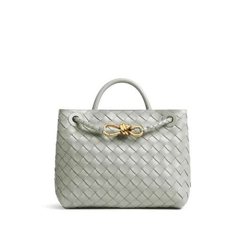 TÚI Bottega Veneta Women Small Andiamo in Lambskin Leather-Grey