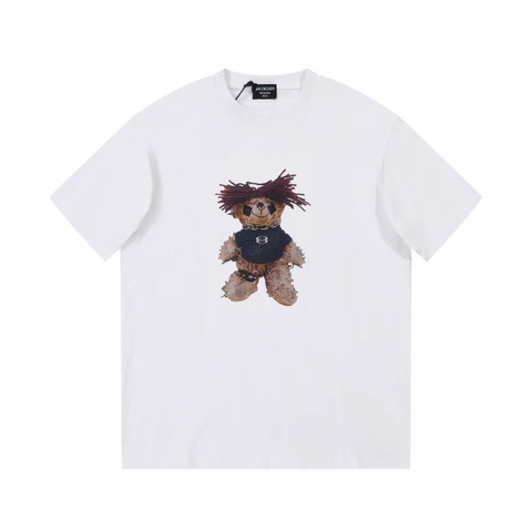 ÁO BALENCIAGA print cotton jersey T-shirt