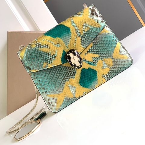 TÚI BVLGARI SERPENTI PYTHON SKIN DA TRĂN