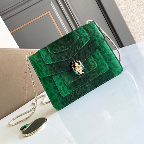 TÚI BVLGARI SERPENTI PYTHON SKIN DA TRĂN
