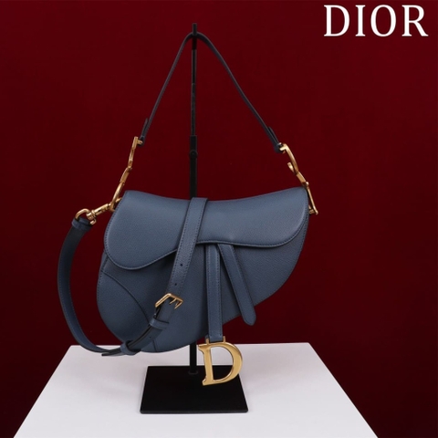 TÚI Dior Women Saddle bag in Calfskin-Navy Top Quality