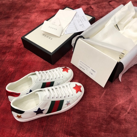 GIÀY GUCCI Leather Ace Sneakers Star White
