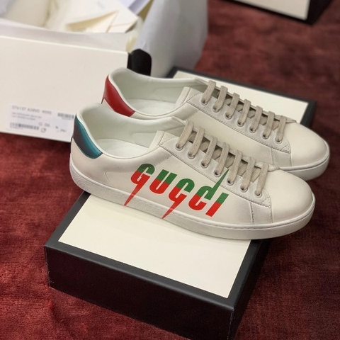 GIÀY GUCCI Leather Ace Sneakers Blade White