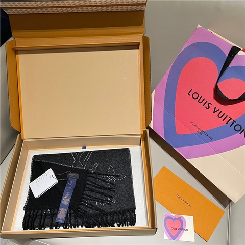 KHĂN Louis Vuitton LV monogram scarf unisex