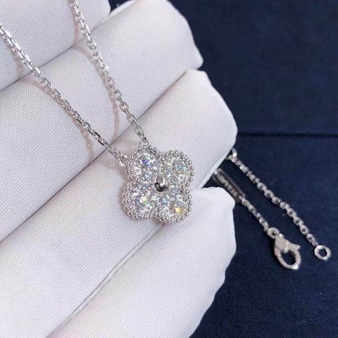 DÂY CHUYỀN VAN CLEEF & ARPELS ALHAMBRA VINTAGE DIAMOND GOLD 18K WHITE GOLD