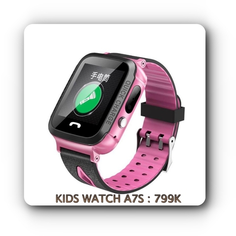 Đồng Hồ Định Vị Chống Nước Kids Watch A7S có Tiếng Việt Wifi  Đèn Pin,Camera (Tặng Sim 4G) Màu Xanh