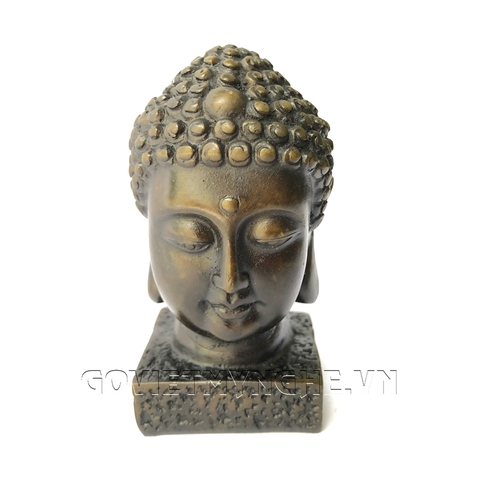 Tượng Đá Đầu Phật Thích Ca - Cao 9cm - Đá Màu