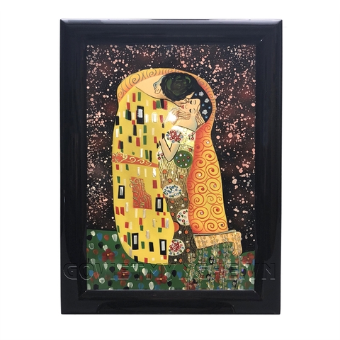 Tranh Sơn Mài Nụ Hôn (The Kiss) - 40x40cm