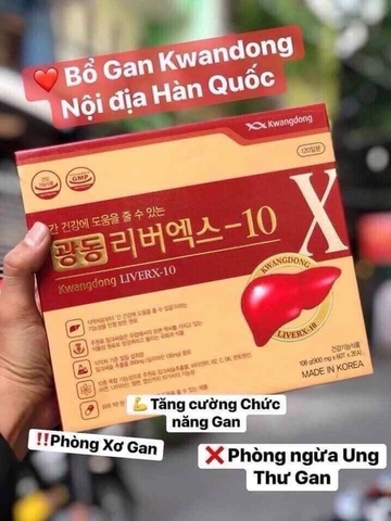 Bổ Gan Kwangdong LiverX 10 Chính Hãng Hộp 120 Viên