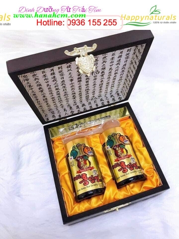 Cao hồng sâm hộp gỗ 2 lọ Hàn Quốc