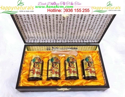 Cao hồng sâm hộp gỗ 4 lọ