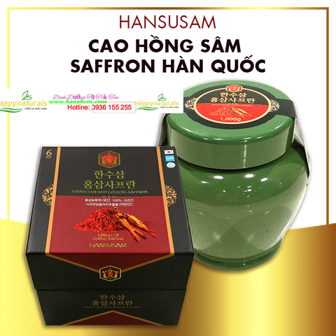 CAO HỒNG SÂM NHỤY HOA NGHỆ TÂY HANSUSAM RED GINSENG SAFFRON