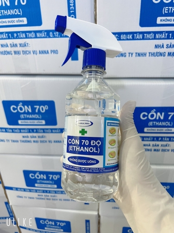 Cồn 70 độ sát khuẩn Công ty Anna Pro 1000 ml 15 chai