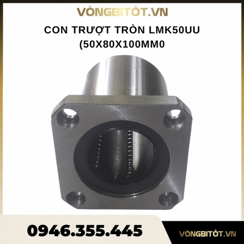Con trượt tròn LMK50UU, LMK50LUU (Đế vuông phi 50)