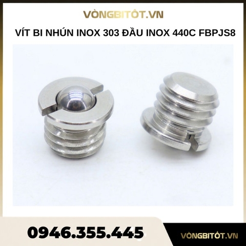 Vít bi nhún inox 303 đầu inox 440C FBPJS8