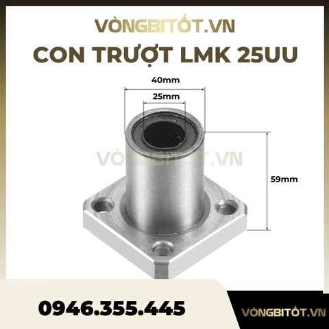 Con Trượt Tròn LMK25 (Đế Vuông Ф25)