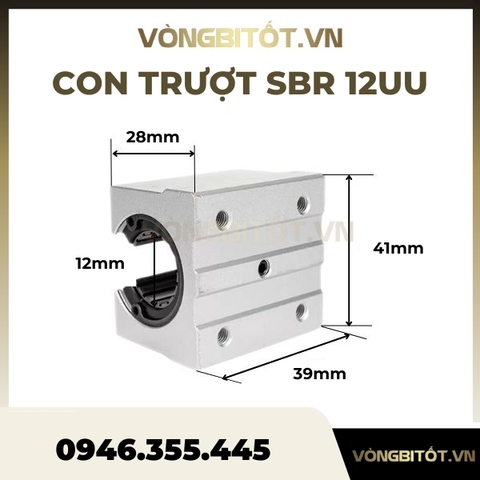 Hộp Trượt Tròn Hở SBR12 (Con Trượt Ф12)