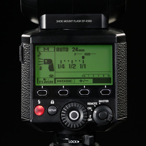 Flash Fujifilm EF-X500 + Đế pin (Đẹp như mới)
