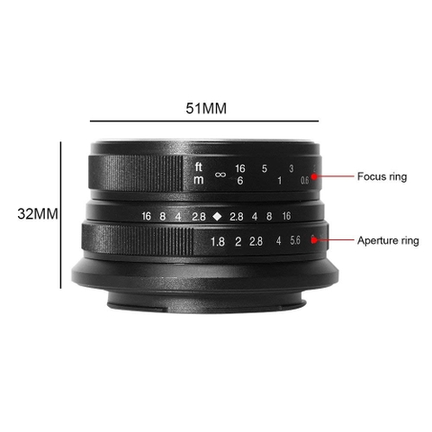 7artisans 25mm F1.8 Manual Focus Lens for Fuji X