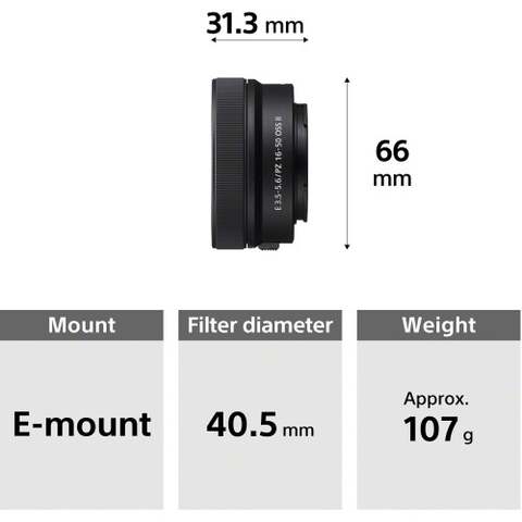 Ống Kính Sony E PZ 16-50mm f/3.5-5.6 OSS II (Tách Kit)