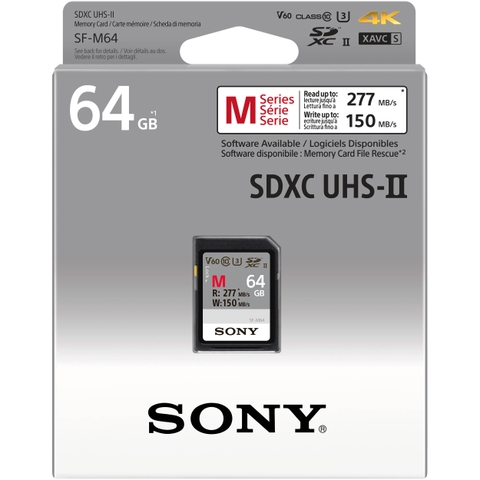Thẻ nhớ SDXC Sony 64GB 277Mb/150Mb/s (SF-M64/T2)