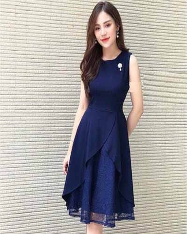 Cách phối đầm xòe duyên dáng khi đến công sở