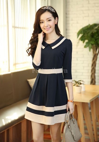 Tỏa sáng mỗi ngày đầm công sở phối màu