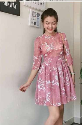 Váy họa tiết hoa nhỏ - sakurafashion.vn