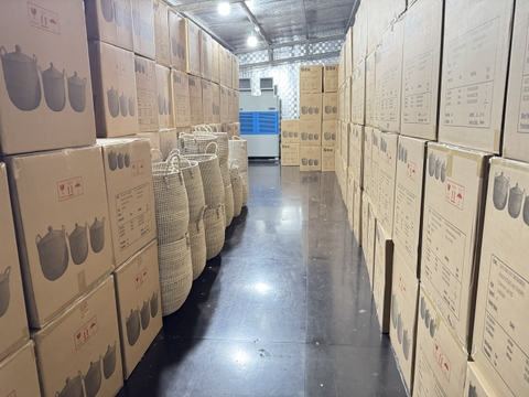 CARTONS IN THE WAREHOUSE