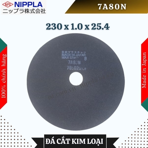Đĩa cắt kim loại Nippla 7A80N size 230 x 1.0 x 25.4 (mm)