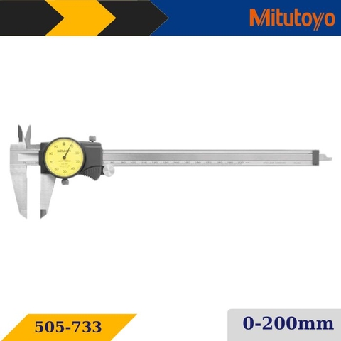 Thước cặp đồng hồ Mitutoyo 505-733 (0 - 200mm)