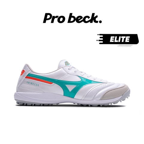 GIÀY BÓNG ĐÁ MIZUNO MORELIA SALA ELITE TF - Q1GB261235 - TRẮNG/XANH/CAM