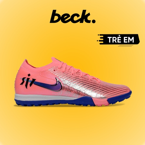 Giày Bóng Đá Trẻ Em Nike Mercurial Vapor 16 Elite Vini JR Hồng Xám Cổ Lửng TF