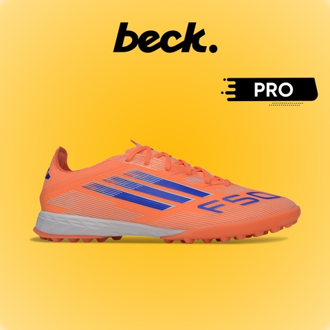 Giày Bóng Đá Adidas F50 PRO Cam Xanh Lưỡi Gà Liền HQ TF