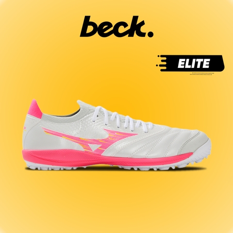 Giày Bóng Đá Mizuno Morelia Sala Beta Trắng Hồng Cổ Lửng TF