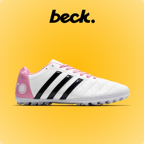 Giày Bóng Đá Wika 3 Sọc Toni Kroos Trắng Gót Hồng