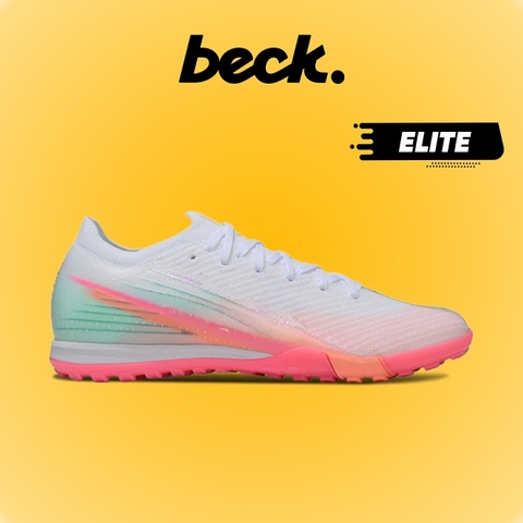 Giày Bóng Đá Nike Mercurial Vapor 16 Elite SK Trắng Hồng Gót Xanh Cổ Lửng TF