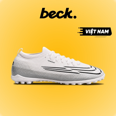 Giày Bóng Đá VN Mercurial Vapor 17 TPU TF - Trắng Xám