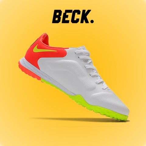Giày Bóng Đá Nike React Tiempo Legend 9 Pro Trắng Vạch Vàng Gót Đỏ HQ TF