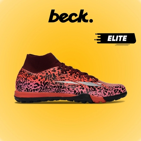 Giày Bóng Đá Mercurial Superfly 10 Elite United Safari Đỏ Đen Cổ Cao TF
