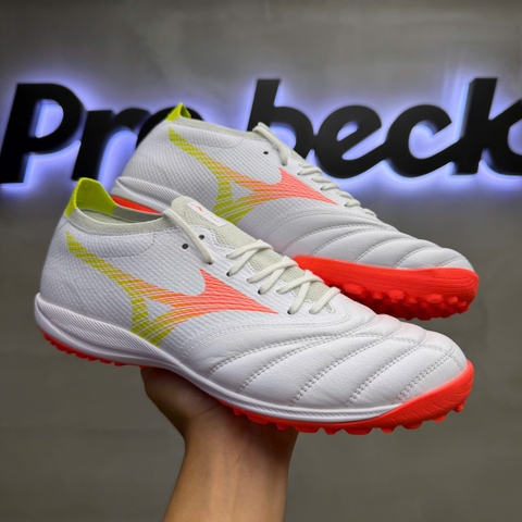 GIÀY BÓNG ĐÁ MIZUNO MORELIA NEO V BETA PRO AS TF - P1GD269454 - TRẮNG/CAM