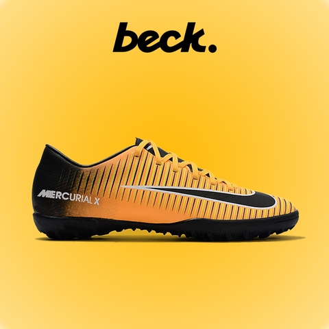 Giày Bóng Đá Nike Mercurial Vic 6 Vàng Đen Lưỡi Gà Liền TF
