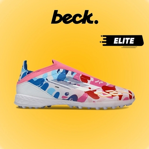 Giày Bóng Đá F50 Elite LL BAPE Xanh Hồng Không Dây HQ TF