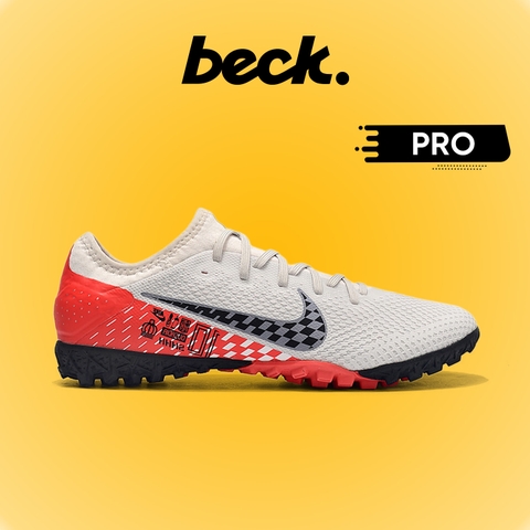 Giày Bóng Đá Nike Mercurial Vapor 13 Pro Neymar Trắng Vạch Đen Gót Đỏ HQ TF