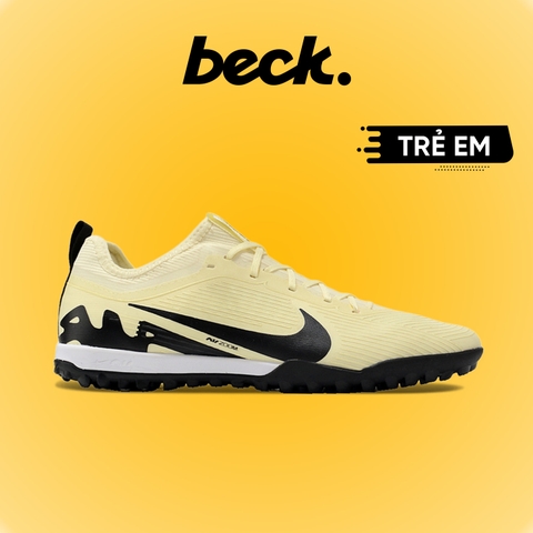 Giày Bóng Đá Trẻ Em Nike Mercurial Vapor 15 Pro Vàng Trà Sữa Cổ Lửng V2 TF