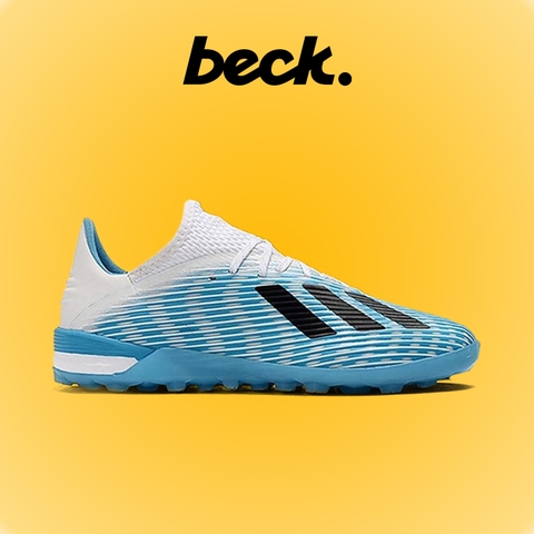 Giày Bóng Đá Adidas X 19.1 Xanh Biển Vạch Đen Gót Trắng TF