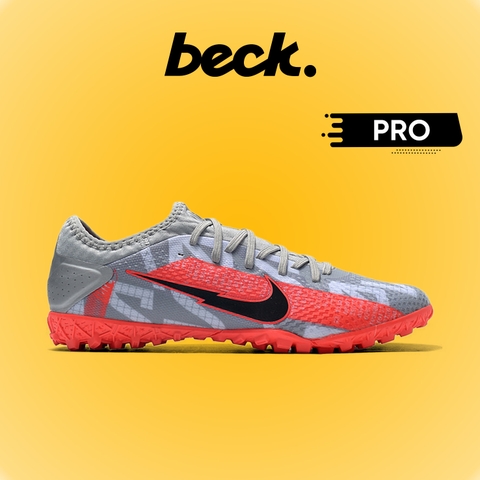 Giày Bóng Đá Nike Mercurial Vapor 13 Pro Xám Hồng Vạch Đen Cổ Lửng HQ TF