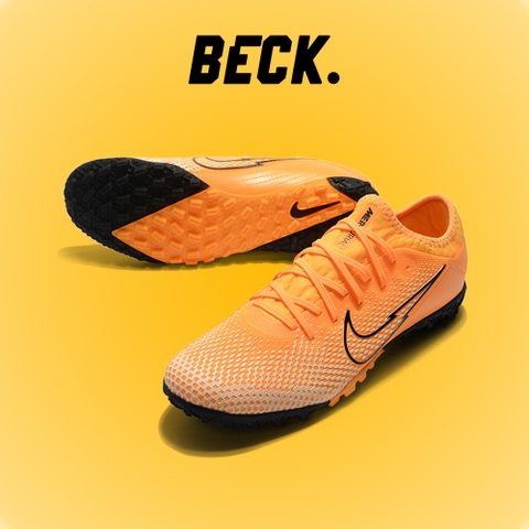 Giày Bóng Đá Nike Mercurial Vapor 13 Pro Vàng Trắng Vạch Đen Cổ Lửng HQ TF